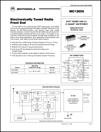 MC13025D datasheet: Electronically tuned radio front end MC13025D