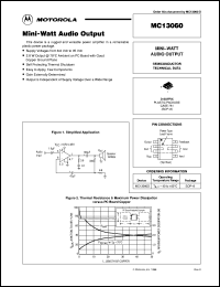 MC13060D datasheet: Mini-watt audio output MC13060D