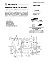 MC13077P datasheet: Advanced PAL/NTSC encoder MC13077P