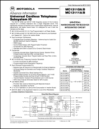 MC13111BFTA datasheet: Universal cordless telephone subsystem IC MC13111BFTA