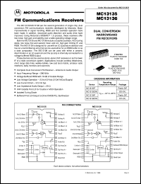 MC13136P datasheet: FM communications receiver MC13136P