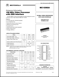 MC13282AP datasheet: 100 MHz video processor with OSD interface MC13282AP