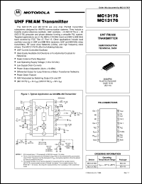 MC13176D datasheet: UHF FM/AM transmitter MC13176D