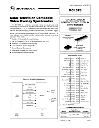 MC1378FN datasheet: Color television composite video overlay synchronizer MC1378FN
