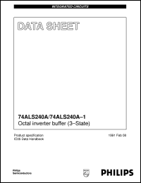 N74ALS240A-1N datasheet: Octal inverter buffer (3State) N74ALS240A-1N