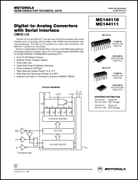 MC144110P datasheet: Digital-to-analog converter with serial interface MC144110P
