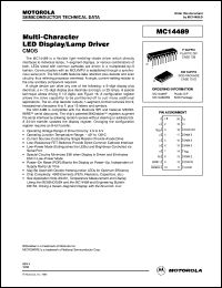 MC14489P datasheet: Multi-character LED display/lamp driver MC14489P