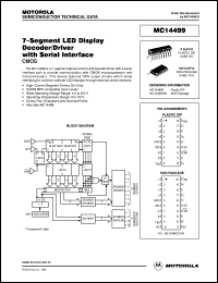 MC14499P datasheet: 7-segment LED display decoder/driver MC14499P