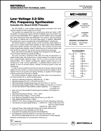 MC145202F datasheet: Low-voltage 2.0 GHz PLL frequency synthsizer MC145202F