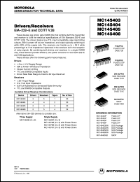 MC145403P datasheet: Driver/receiver MC145403P