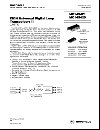 MC145421P datasheet: ISDN universal digital loop transceiver II MC145421P