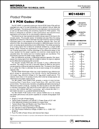 MC145481DW datasheet: 3V PCM codec-filter MC145481DW