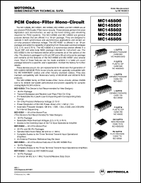 MC145503L datasheet: PCM codec-filter mono-circuit MC145503L