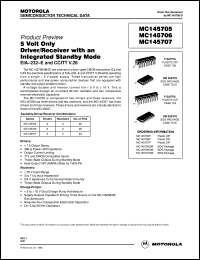 MC145706P datasheet: 5 volt only driver/receiver with an integrated standly mode MC145706P