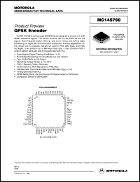 MC145750VFU datasheet: QPSK encoder MC145750VFU