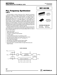 MC145106DW datasheet: PLL frequency synthesizer MC145106DW