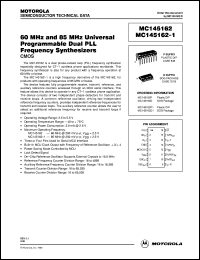 MC145162P datasheet: PLL frequency synthesizer MC145162P