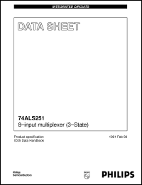 N74ALS251D datasheet: 8input multiplexer (3State) N74ALS251D