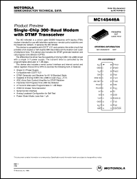 MC145446AFW datasheet: Single-chip 300-baud modem with DTMF transceiver MC145446AFW