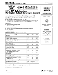 H11B1 datasheet: Optoisolators darlington output H11B1