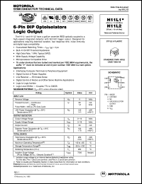 H11L1 datasheet: Optoisolators logic output H11L1