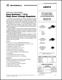 LM2575T datasheet: Easy switcher 1.0 A step-down voltage regulator LM2575T