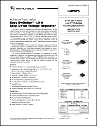 LM2575D2T datasheet: Easy switcher 1.0 A step-down voltage regulator LM2575D2T