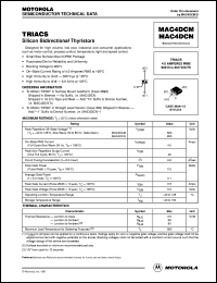 MAC4DCM datasheet: Triac MAC4DCM