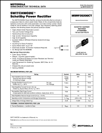 MBRF20200CT datasheet: Switchmode schottky power rectifier MBRF20200CT