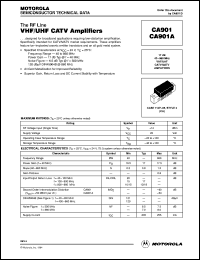 CA901A datasheet: VHF/UHF CATV amplifier CA901A