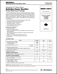 MBRS1100T3 datasheet: Schottky power rectifier MBRS1100T3