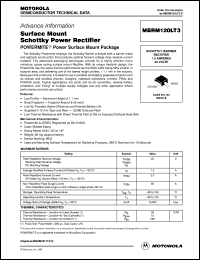 MBRM120LT3 datasheet: Surface mount schottky power rectifier MBRM120LT3