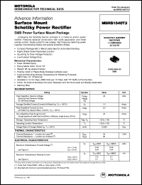 MBRS1540T3 datasheet: Surface mount schottky power rectifier MBRS1540T3