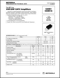 CA901 datasheet: VHF/UHF CATV amplifier CA901