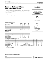 DAN222 datasheet: Common cathode silicon dual switching diode DAN222
