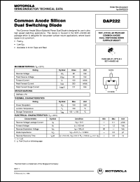 DAP222 datasheet: Common anode silicon dual switching diode DAP222