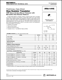 DTA114YE datasheet: Blas resistor translator DTA114YE