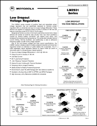 LM2931ADT datasheet: Low dropout voltage regulator LM2931ADT
