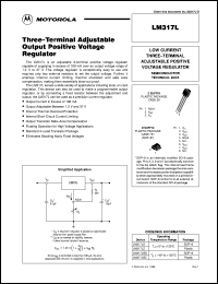LM317LZ datasheet: Three-terminal adjustible output positive voltage regulator LM317LZ