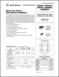 LM324N datasheet: Quad low power operational amplifier LM324N