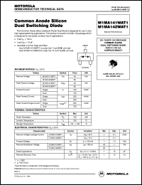 M1MA142WAT1 datasheet: Common anode silicon switching diode M1MA142WAT1