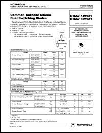 M1MA152WKT1 datasheet: Common cathode silicon dual switching diode M1MA152WKT1