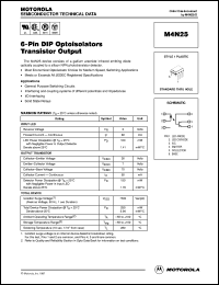 M4N25 datasheet: Optoisolator transistor output M4N25
