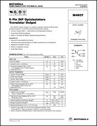M4N37 datasheet: Optoisolator transistor output M4N37