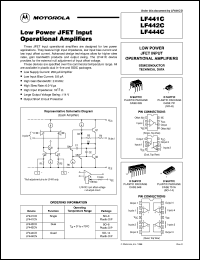 LF442CN datasheet: Low power JFET input operational amplifier LF442CN