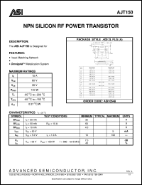 AJT150 datasheet: NPN silicon RF power transistor AJT150