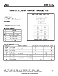 OSC-2.0SM datasheet: NPN silicon RF power transistor OSC-2.0SM