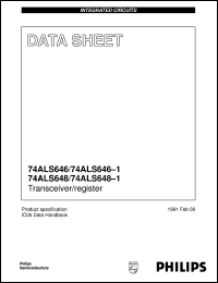 N74ALS646-1N datasheet: Transceiver/register N74ALS646-1N