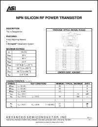 UML500 datasheet: NPN silicon RF power transistor UML500