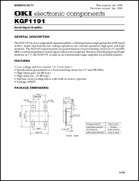 KGF1191 datasheet: Small-signal amplifier KGF1191